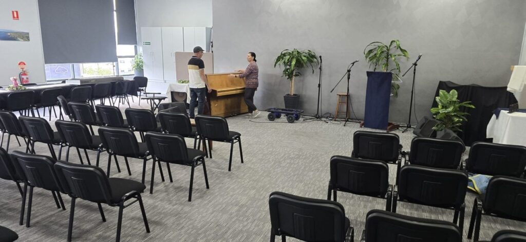 Recent piano pickup work completed for a local church or community venue in the Wollongong-Shellharbour area